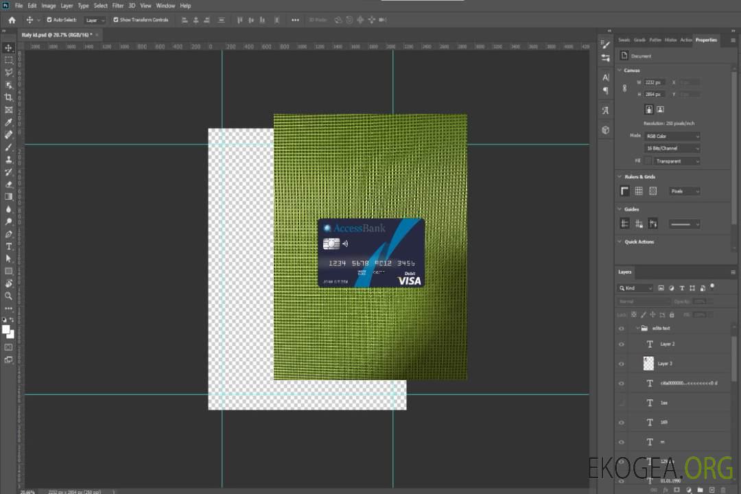Azerbaïdjan Accès à la carte visa bancaire photolook recto template Azerbaïdjan Accès à la carte visa bancaire photolook recto template